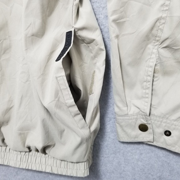 Izod Jacket Mens‎ XL Ivory Pockets Snap Outdoor Windbreaker Lightweight - Picture 5 of 13